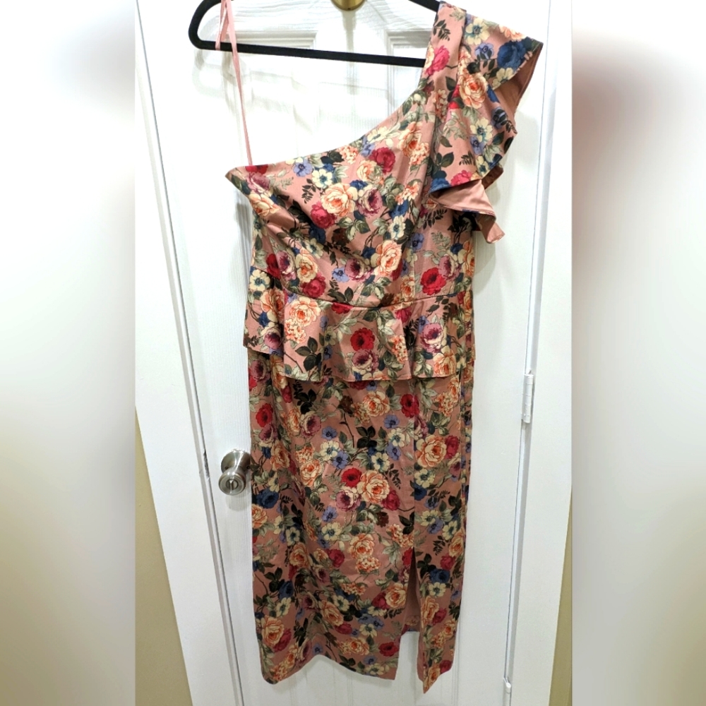 Gianni Bini One-Shoulder peplum dress